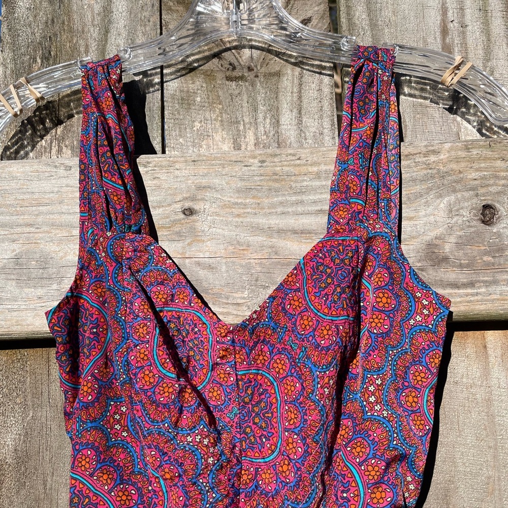 Band of Gypsies Multicolor Paisley Mini Dress Sz XS - Picture 2 of 10